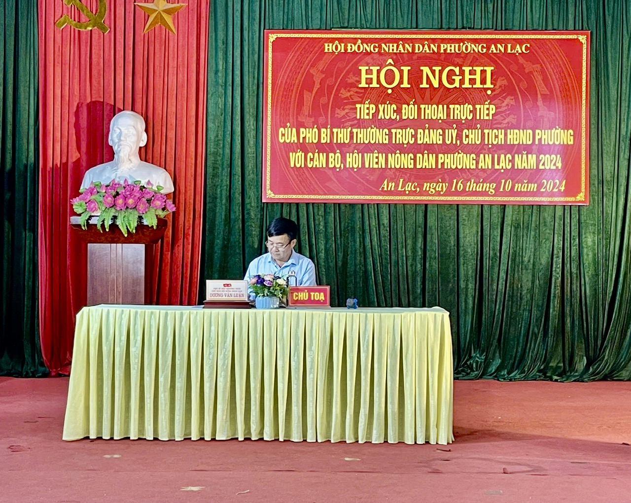 HỘI NGHỊ Tiếp xúc, đối thoại trực tiếp của Phó Bí thư TT Đảng ủy, Chủ tịch HĐND phường với Cán bộ, Hội viên Nông dân phường An Lạc